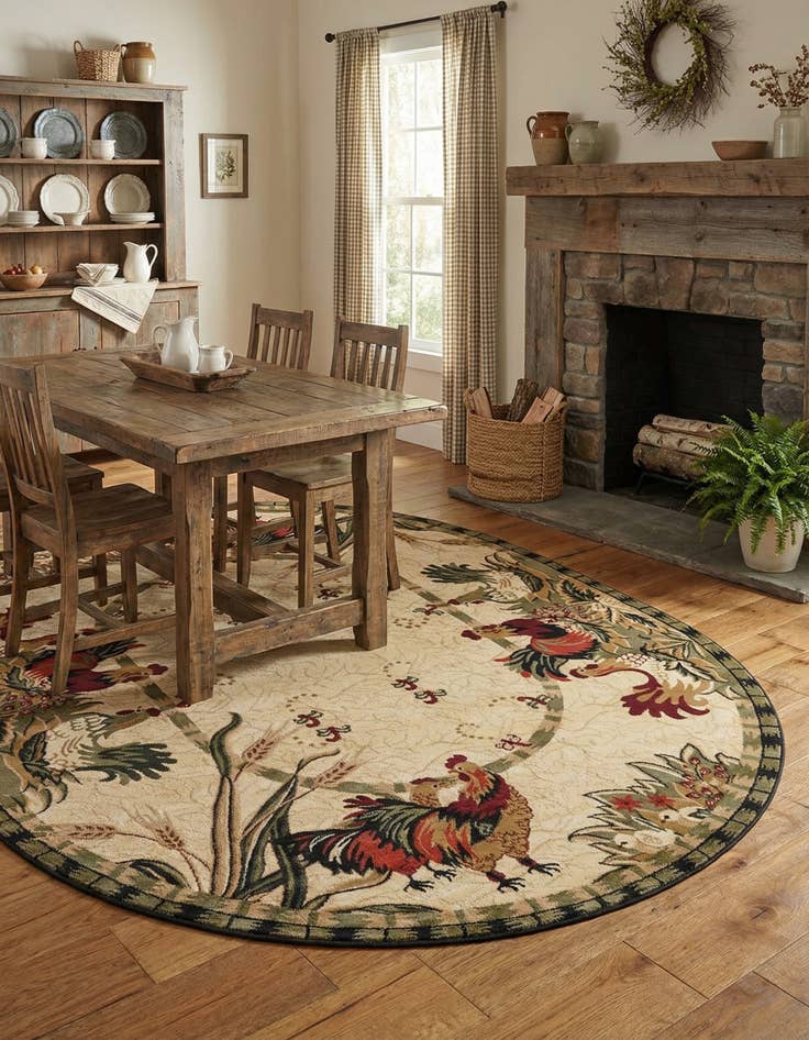 Detail image of 7' 10 x 10' Country Oval Rug