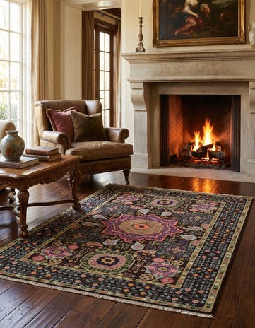 3' 4 x 5' Hand Knotted Mamluk Ziegler Rug