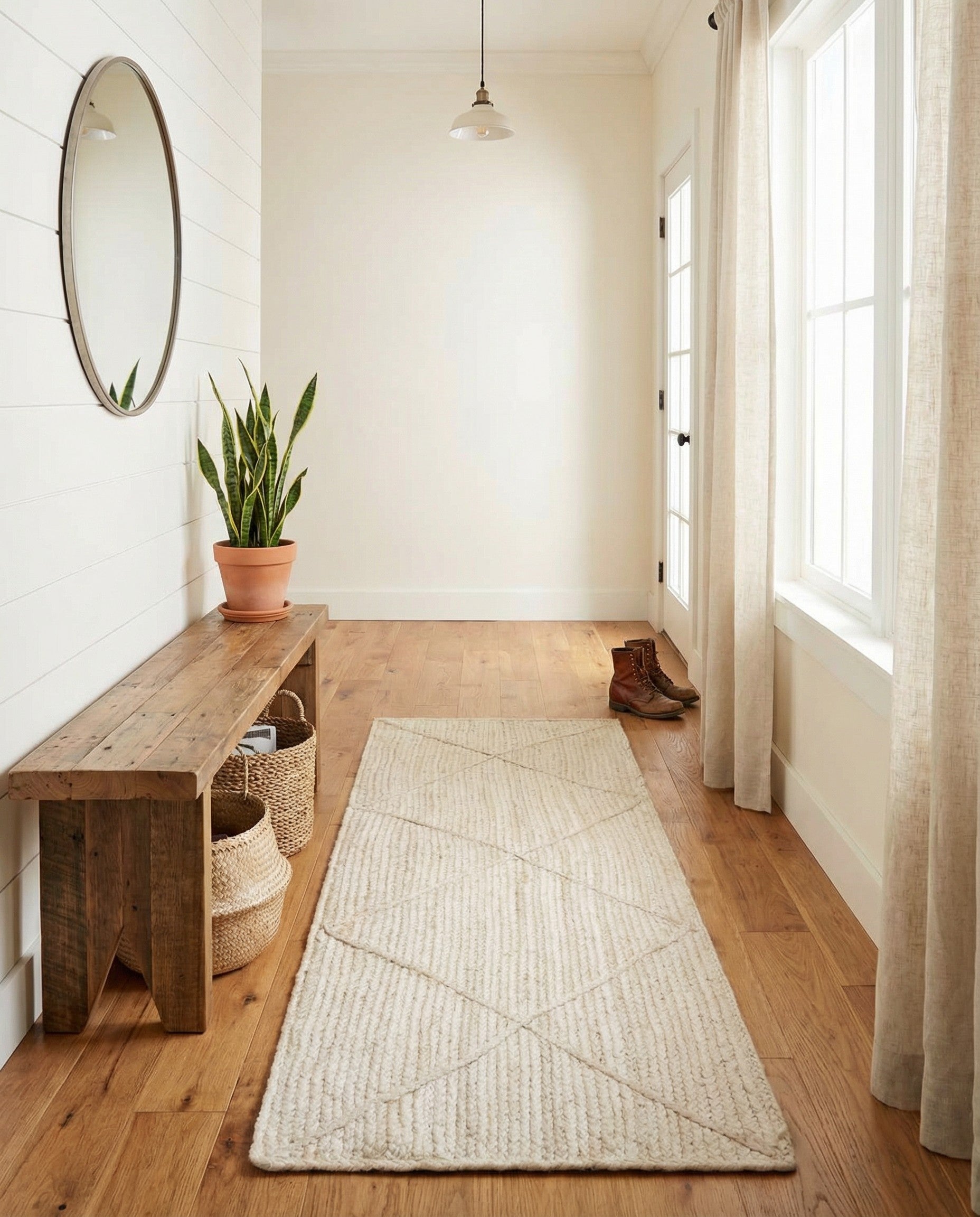 2' 2 x 6' 1 Handmade Braided Jute Runner Rug