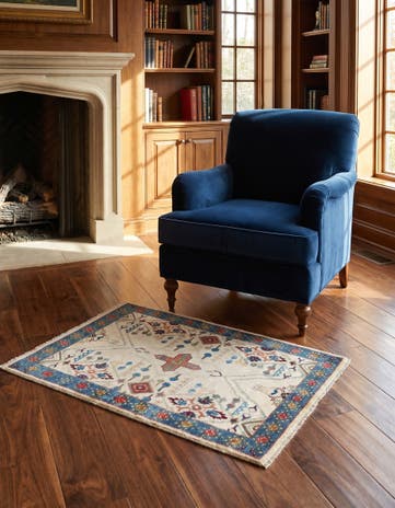 2' 9 x 4' Hand Knotted Ariana Ziegler Rug