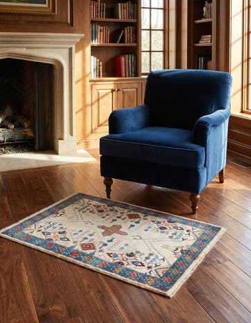 2' 9 x 4' Hand Knotted Ariana Ziegler Rug