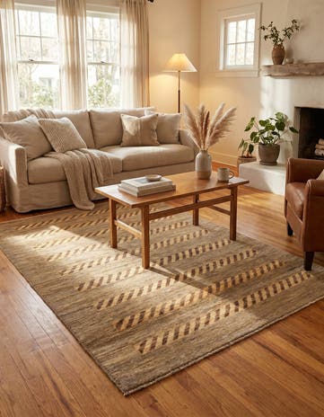 3' 11 x 5' 10 Hand Knotted Modern Ziegler Oriental Rug