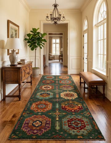 2' 11 x 9' 6 Hand Knotted Ariana Ziegler Runner Rug