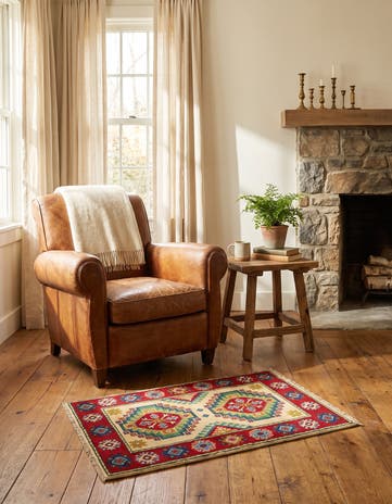 2' x 3' 2 Hand Knotted Kazak Rug