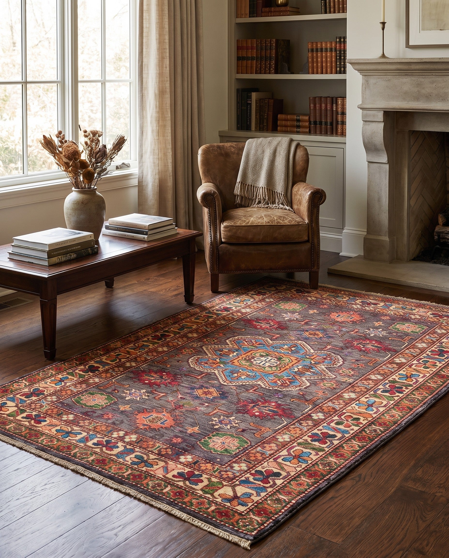 4' x 5' 11 Hand Knotted Kazak Rug