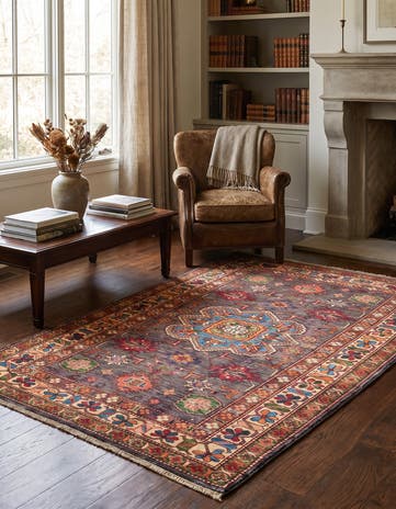 4' x 5' 11 Hand Knotted Kazak Rug