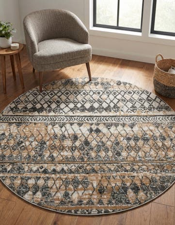 5' 3 x 5' 3 Leipzig Round Rug