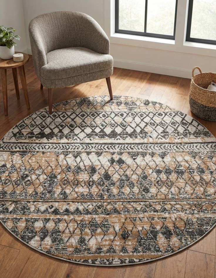 Detail image of 5' 3 x 5' 3 Leipzig Round Rug