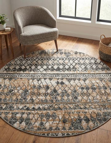 5' 3 x 5' 3 Leipzig Round Rug