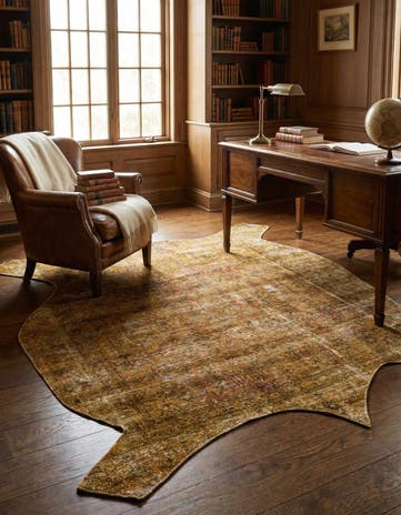 5' 10 x 6' 3 Hand Knotted Ultra Vintage Persian Wool Square Rug