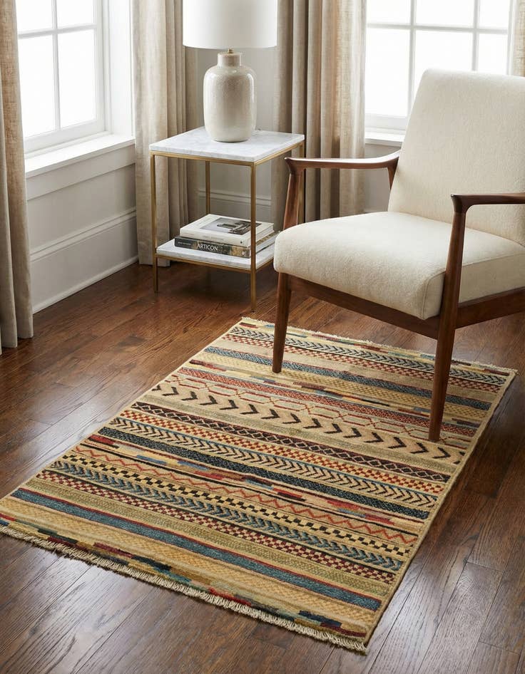 Detail image of 2' 9 x 3' 11 Hand Knotted Modern Ziegler Rug