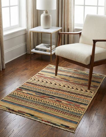 2' 9 x 3' 11 Hand Knotted Modern Ziegler Rug