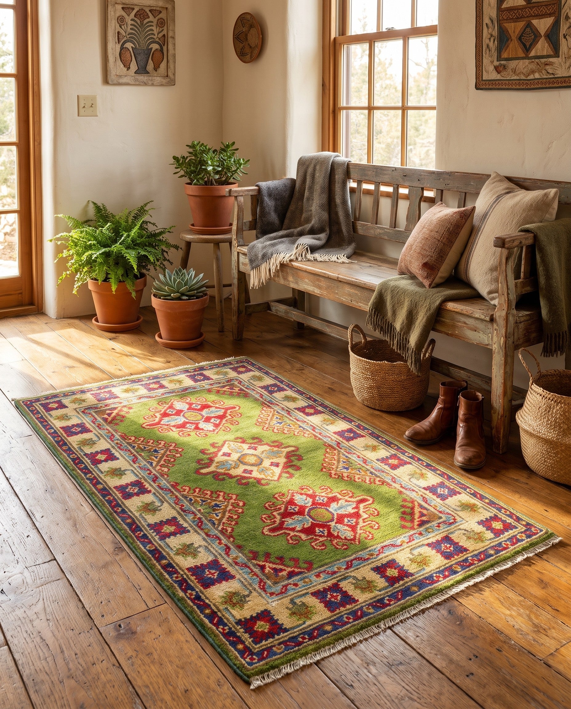 2' 1 x 3' 4 Hand Knotted Kazak Rug