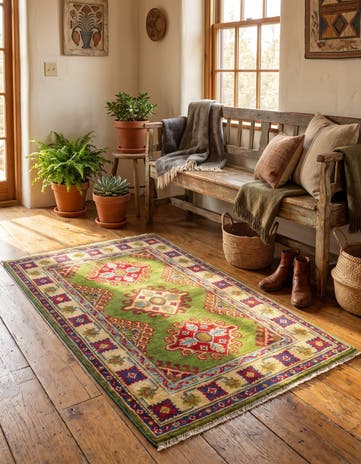 2' 1 x 3' 4 Hand Knotted Kazak Rug