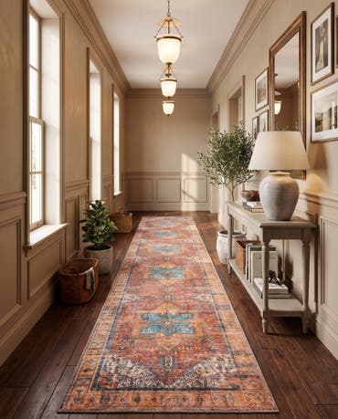  2' 6 x 16' 5  Washable Timeless Runner Rug