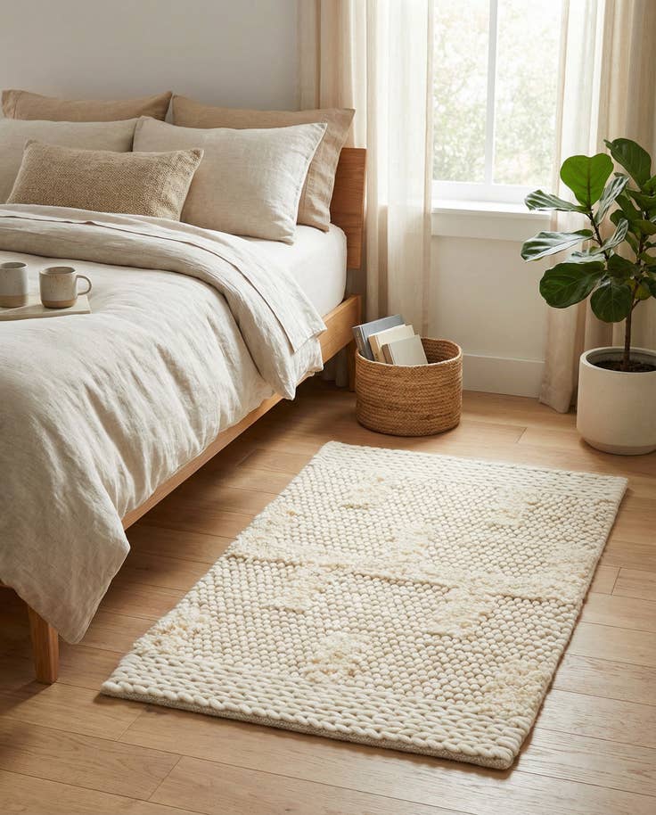 Detail image of 2' x 3' 1 Hand Woven Lana New Zealand Wool Rug