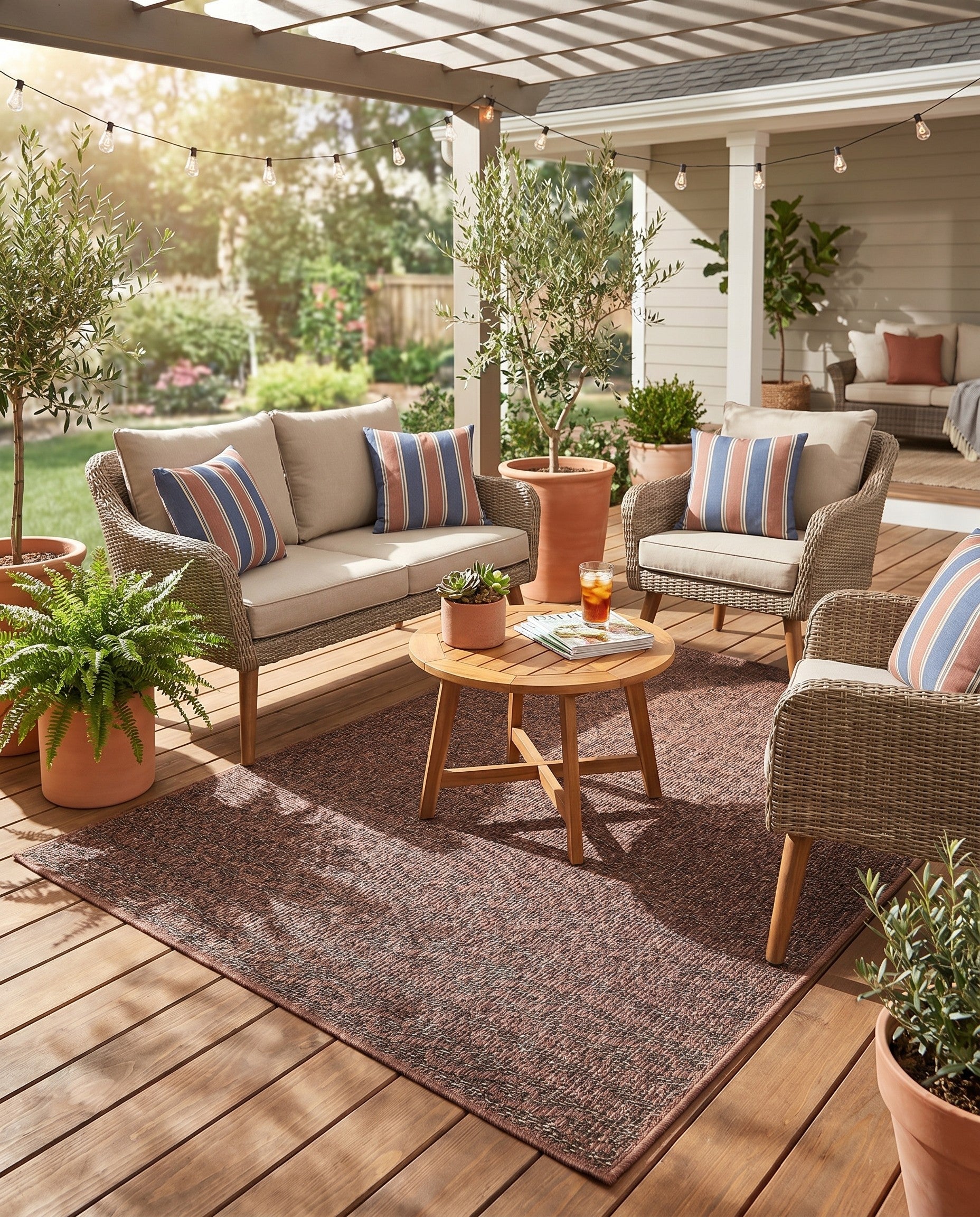4' x 6' Easy-Clean Modern Indoor / Outdoor Rug