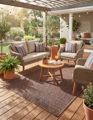 4' x 6' Easy-Clean Modern Indoor / Outdoor Rug
