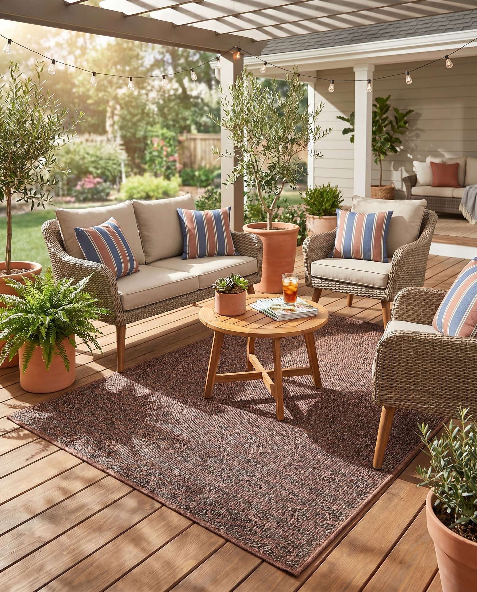 4' x 6' Easy-Clean Modern Indoor / Outdoor Rug