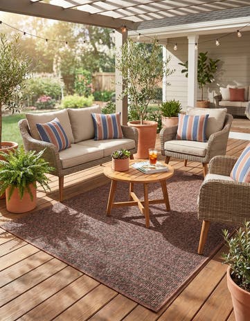 4' x 6' Easy-Clean Modern Indoor / Outdoor Rug