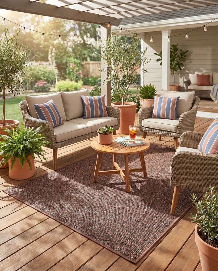 4' x 6' Easy-Clean Modern Indoor / Outdoor Rug