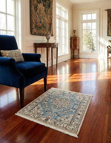 2' x 2' 11 Hand Knotted Nain Rug