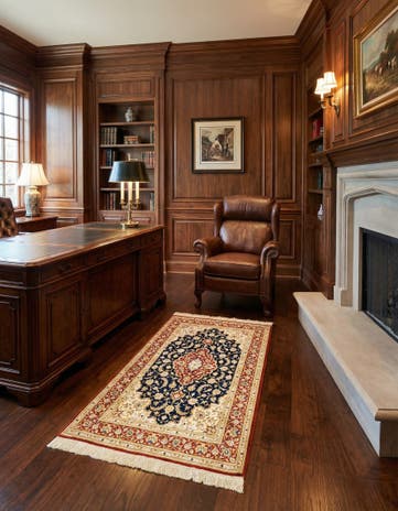 2' 7 x 4' Ghom Silk Rug