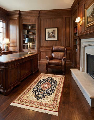 2' 7 x 4' Ghom Silk Rug