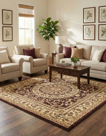 Brown Chateau Square Rug
