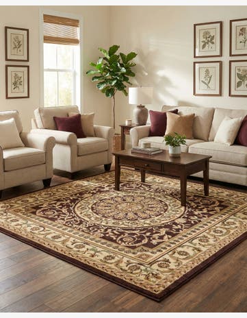 Brown Chateau Square Rug