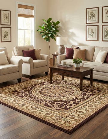 Brown Chateau Square Rug