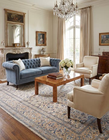 5' 7 x 9' 2 Hand Knotted Nain Rug