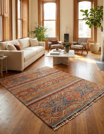4' x 5' 8 Hand Knotted Ariana Ziegler Rug