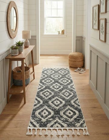 Blue Gray Cherokee Runner Rug