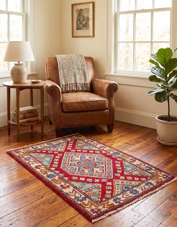 2' x 3' Hand Knotted Kazak Rug