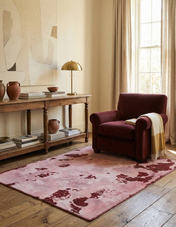 Detail image of 4' 7 x 5' 9 Hand Knotted Ultra Vintage Persian Wool Rug