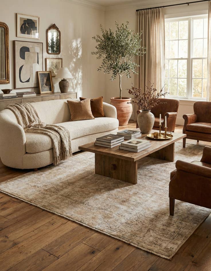 Detail image of 5' 3 x 8' 5 Hand Knotted Ultra Vintage Persian Wool Rug