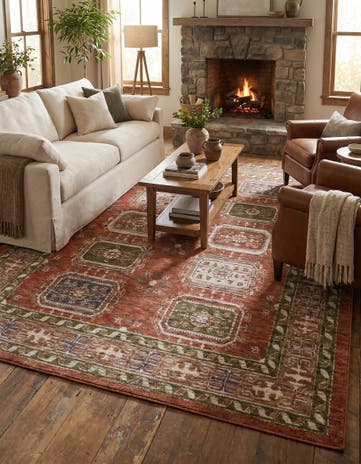 Terracotta Rust Red Grand Tradition Rug
