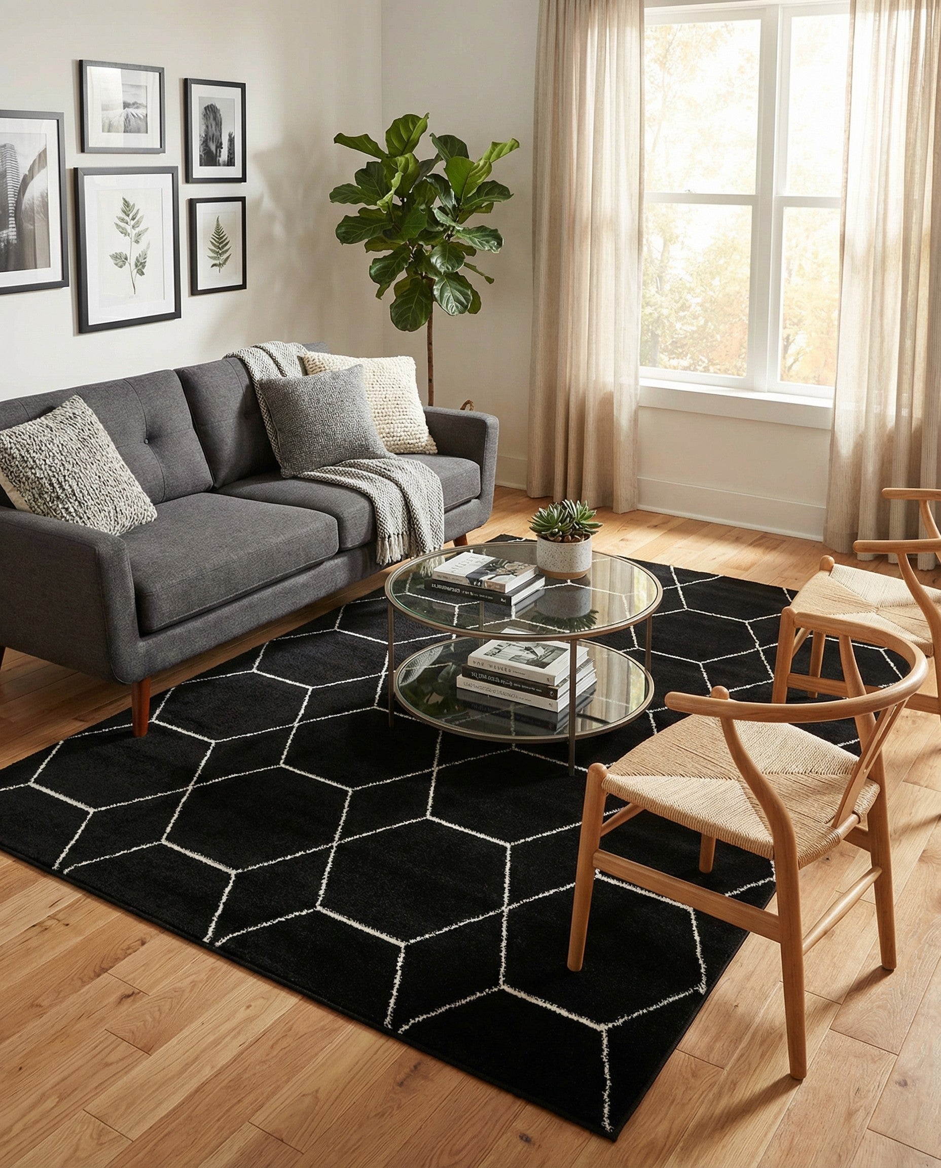 5' 3 x 8' Trellis Frieze Rug