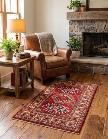 2' x 3' Hand Knotted Kazak Rug