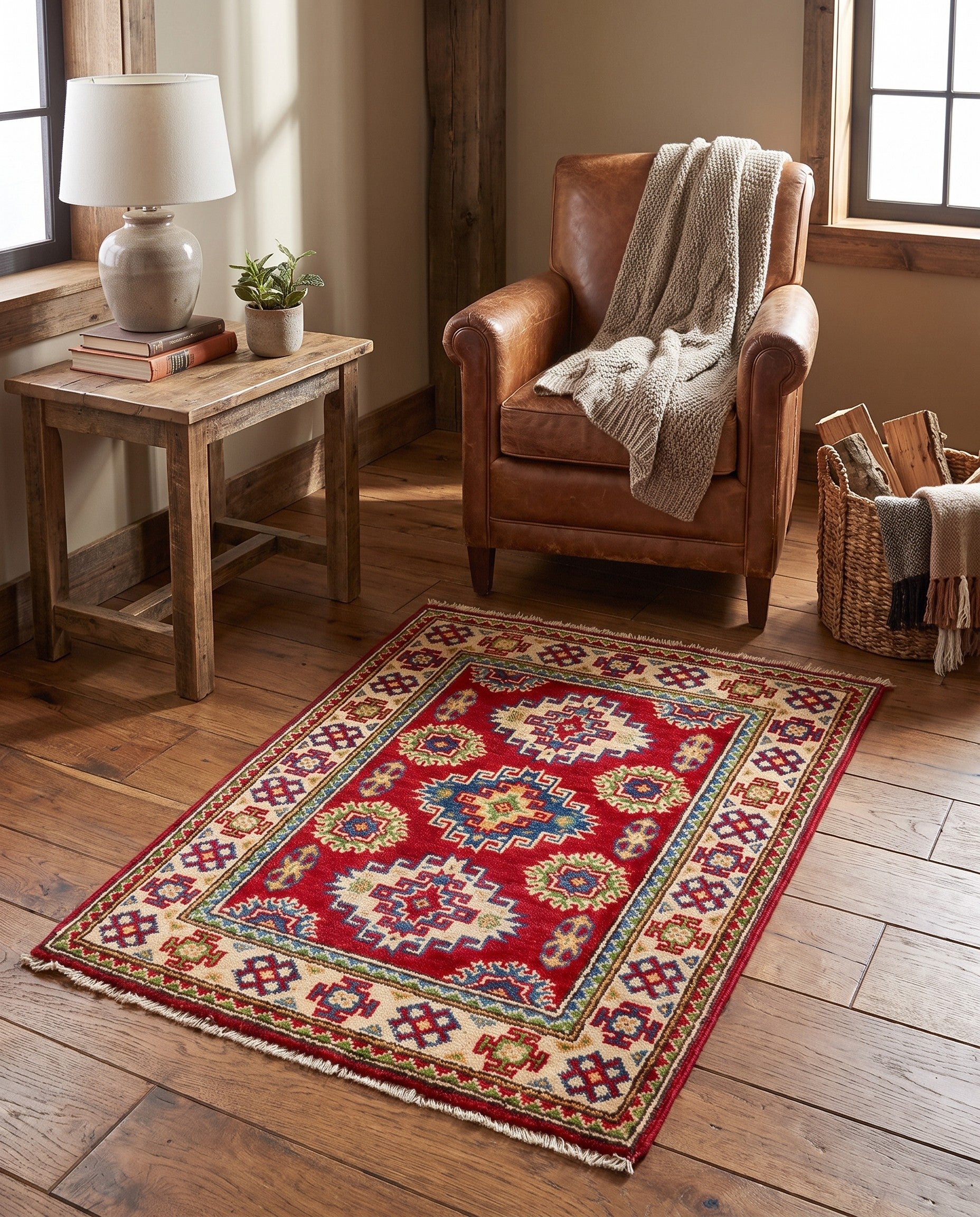 2' 1 x 3' Hand Knotted Kazak Rug