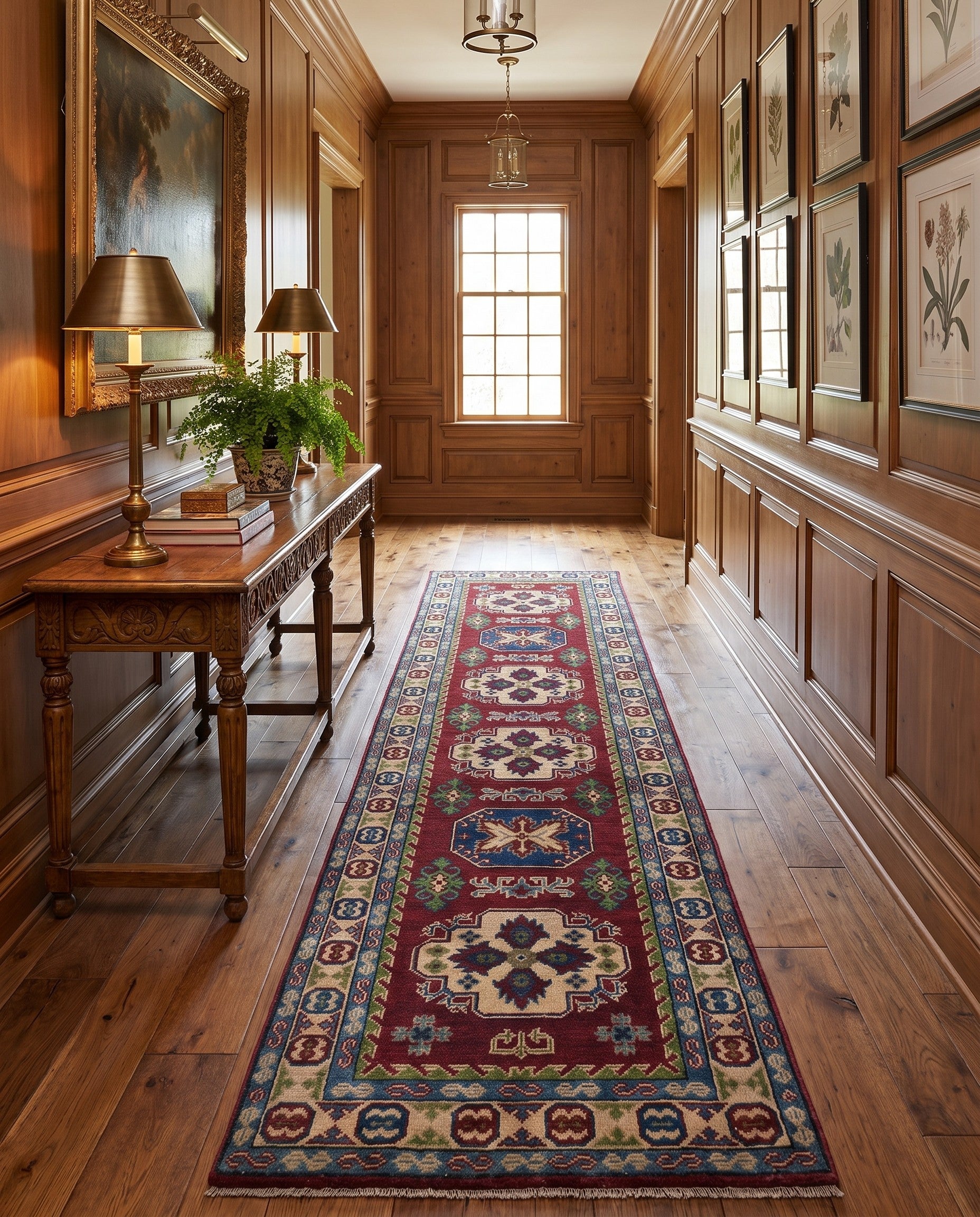 2' 9 x 9' 7 Hand Knotted Kazak Runner Rug