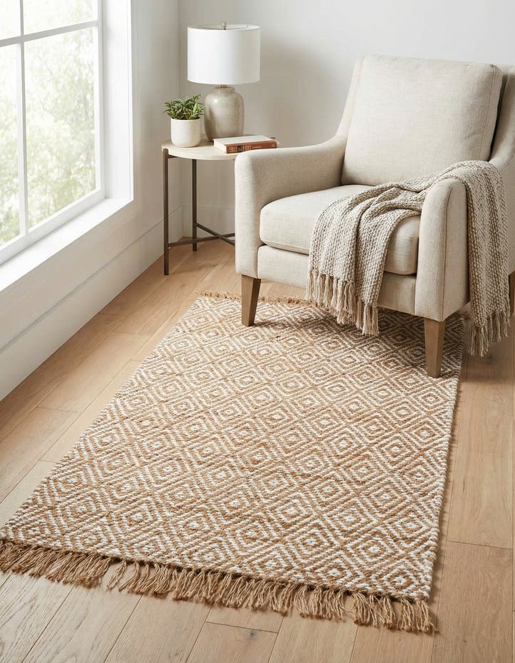 3' 3 x 5' 1 Hand Woven Braided Jute Rug