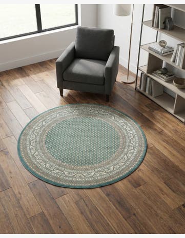 Turquoise SoHo Round Rug