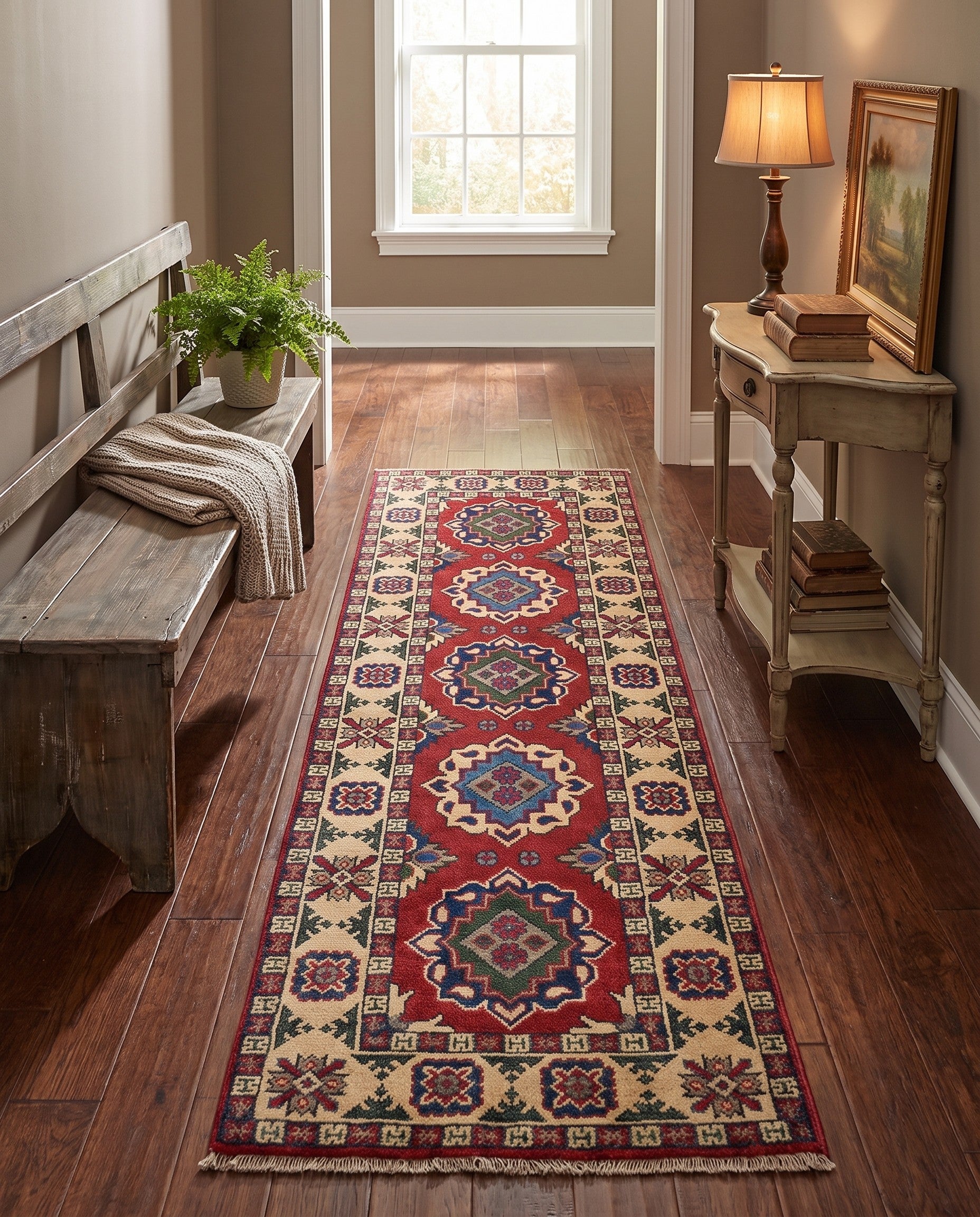 1' 11 x 5' 10 Hand Knotted Kazak Runner Rug