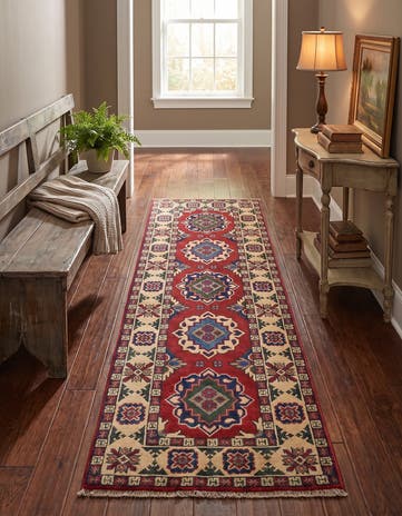 1' 11 x 5' 10 Hand Knotted Kazak Runner Rug