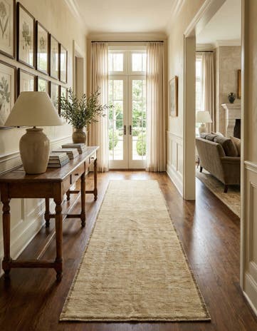 2' 7 x 10' 1 Hand Knotted Oushak Wool Runner Rug