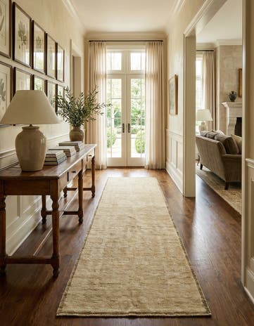 2' 7 x 10' 1 Hand Knotted Oushak Wool Runner Rug