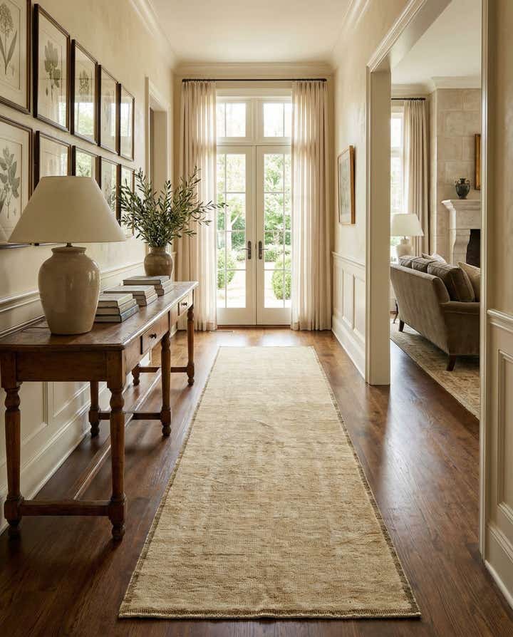2' 7 x 10' 1 Hand Knotted Oushak Wool Runner Rug