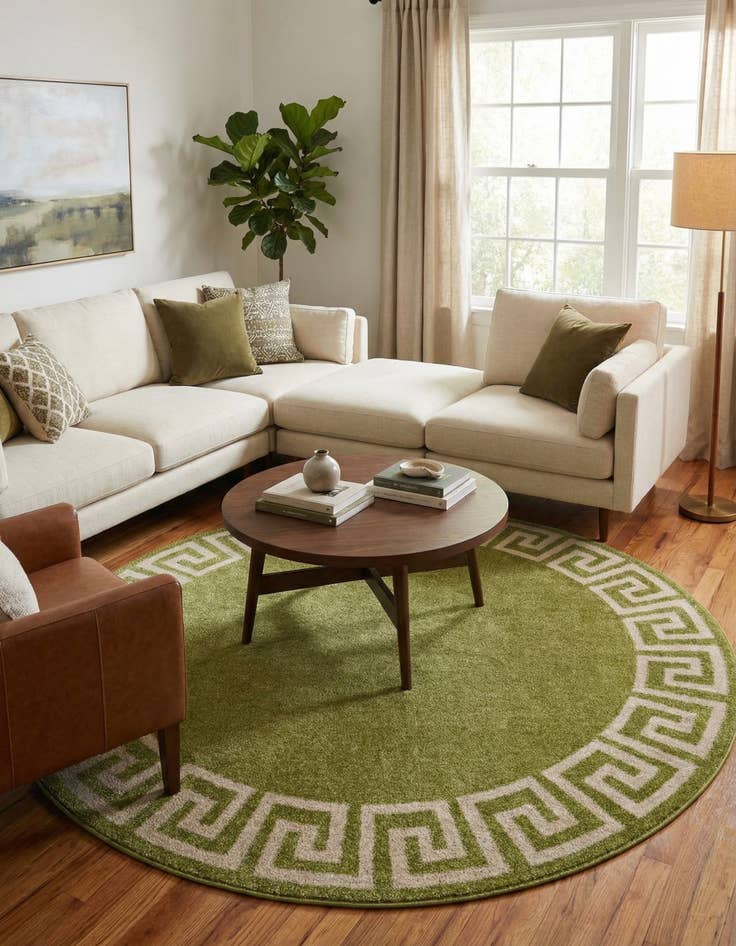 Detail image of 7' 10 x 7' 10 Hera Round Rug